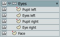 Separate layers for left and right eyes