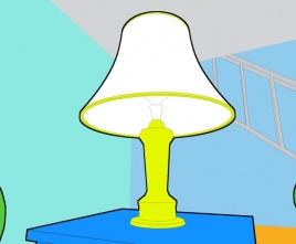 Table and Lamp : Made in Anime Studio Pro