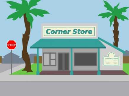 Corner Store Background