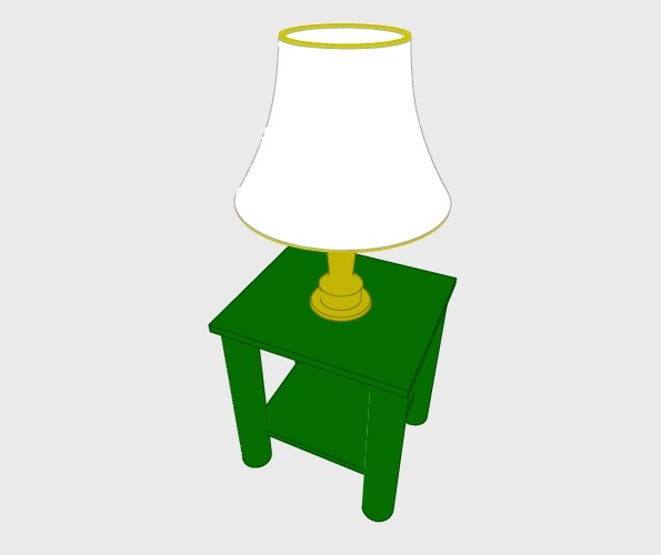 Lamp and Table Preview 1