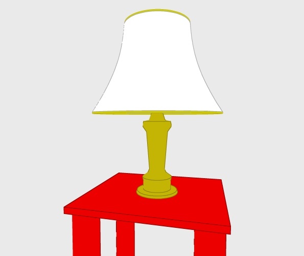 Lamp and Table Preview 3