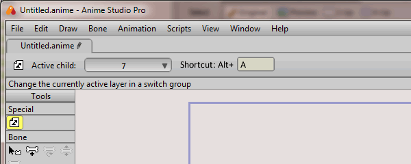 Shortcuts on switch layers